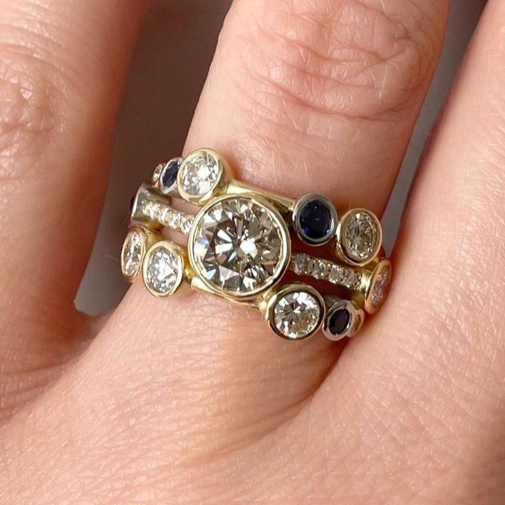 Vintage Zirconia Ring Set