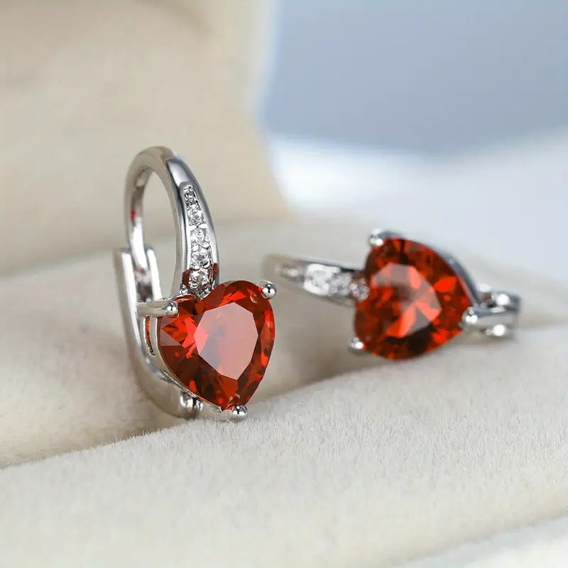 Lunara Emberelle White Gold Earrings