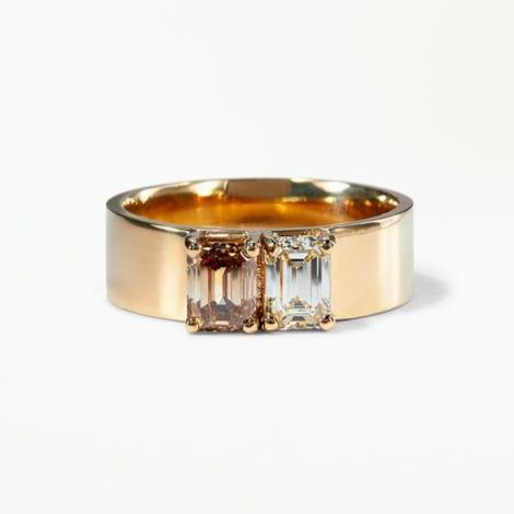 Vintage Gold & Zirconia Ring