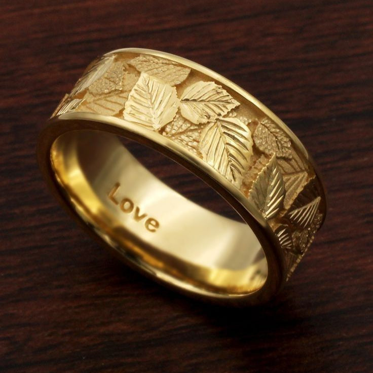 Gold Trail Leaf Ring