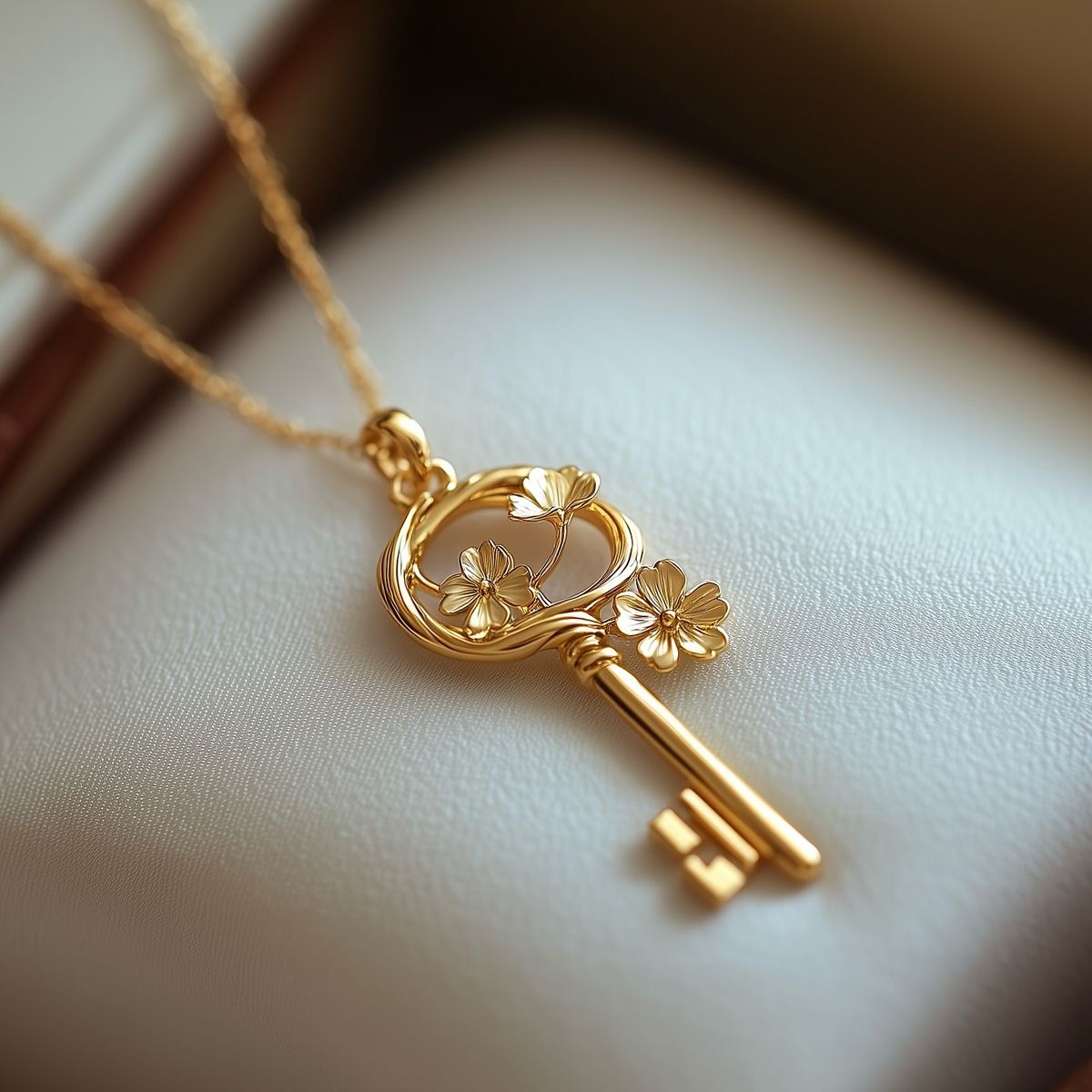 Exotic Golden Key Necklace