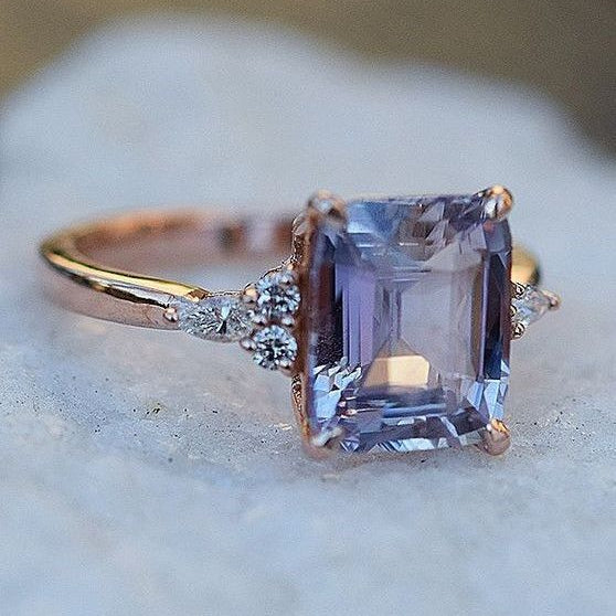 Vintage Blue Violet Crystal Ring