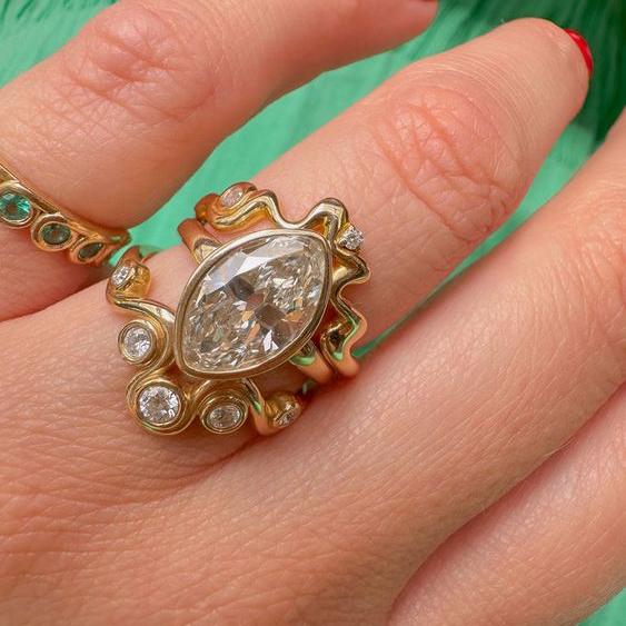 Vintage Zirconia Ring Set