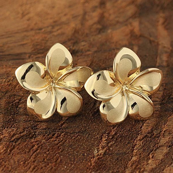 Gold Blossom Stud Earrings