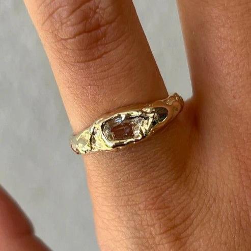 Vintage Gold Forged Ring