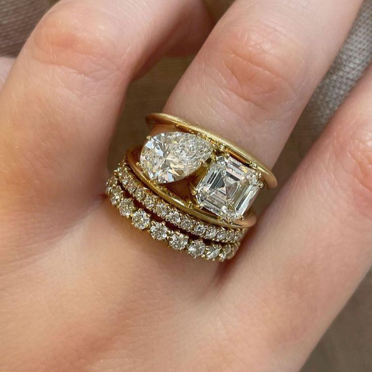 Vintage Zirconia Bright Ring Set