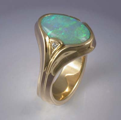 Vintage Opal Gold Ring