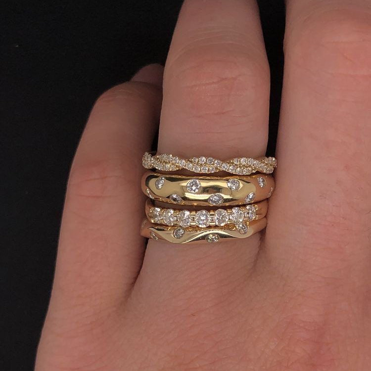 Starlight Golden Ring Set
