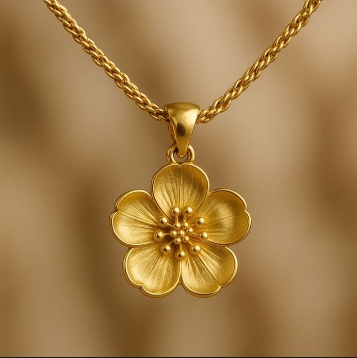 Love Flower Gold Necklace