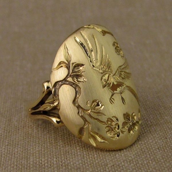 Vintage Nature Gold Ring