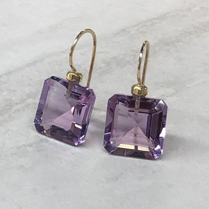 Vintage Violet Cubic Earrings