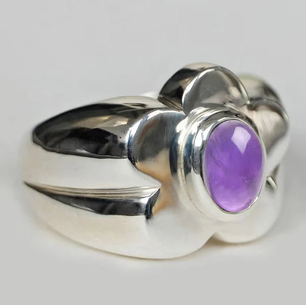 Vintage Amethyst Flower Ring