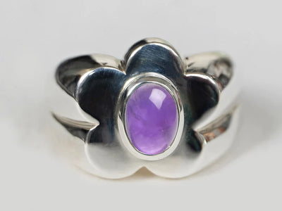 Vintage Amethyst Flower Ring