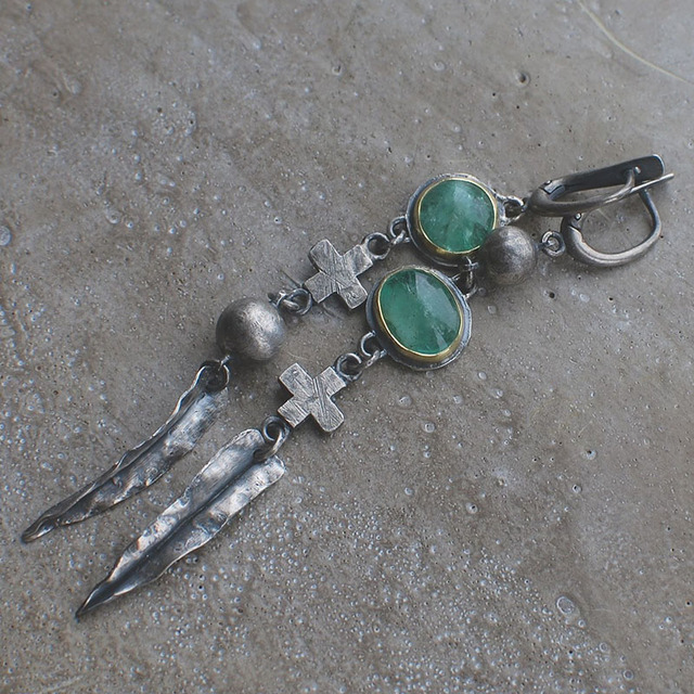 Vintage Dangling Silver Earrings