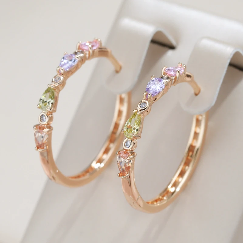Colorful Elegant Hoop Earrings