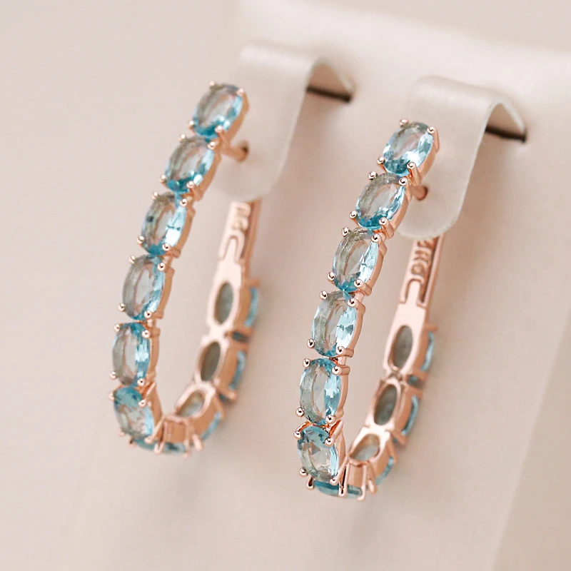 Turquoise Zirconia Elegant Earrings