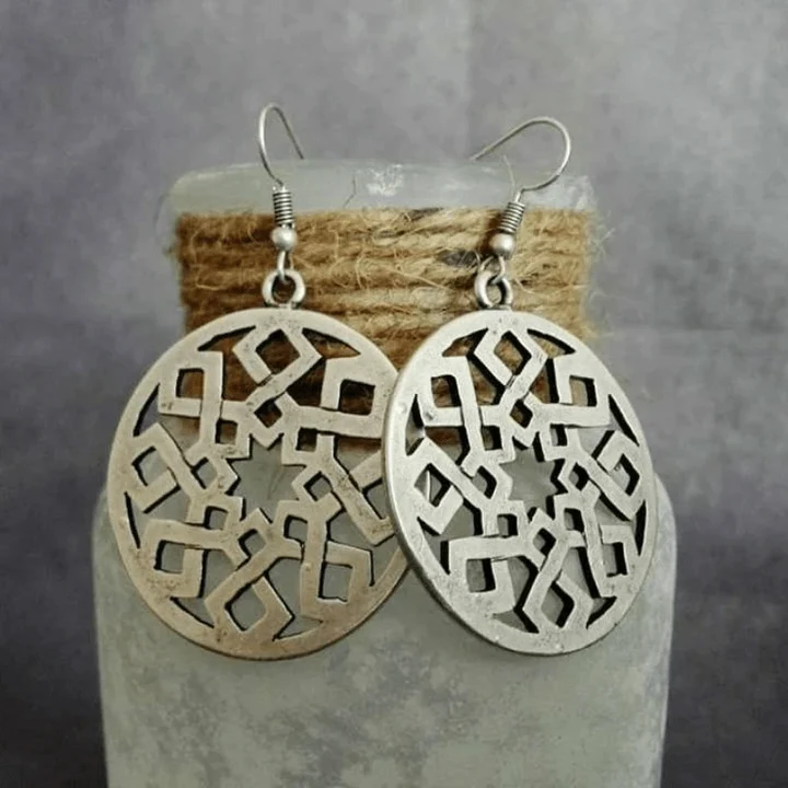 Vintage Rounded Silver Earrings
