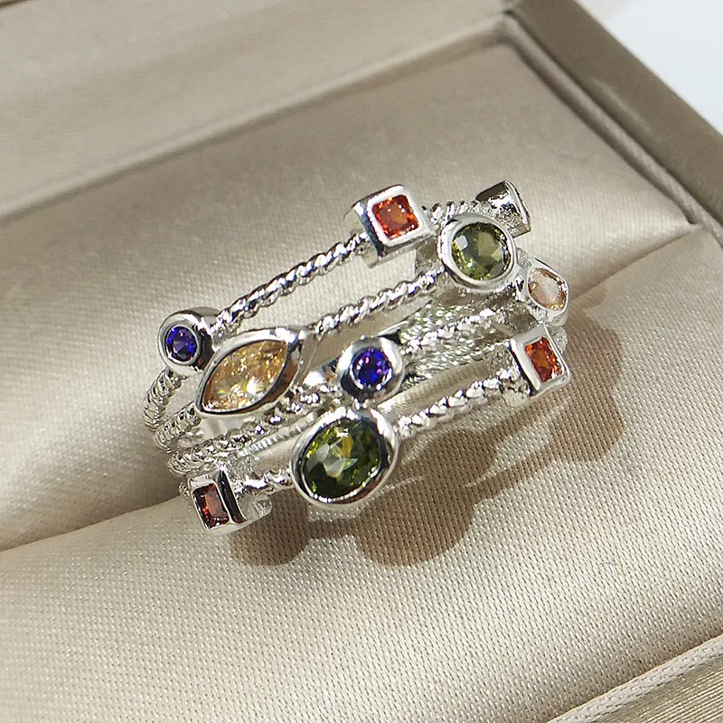 Vintage Colorful Crystal Ring