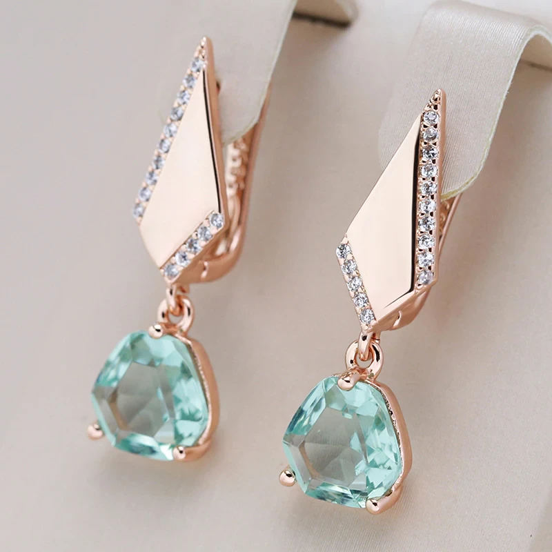 Elegant Turquoise Crystal Earrings