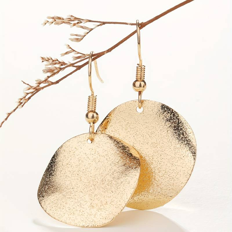 Vintage Gold Plated Circle Earrings