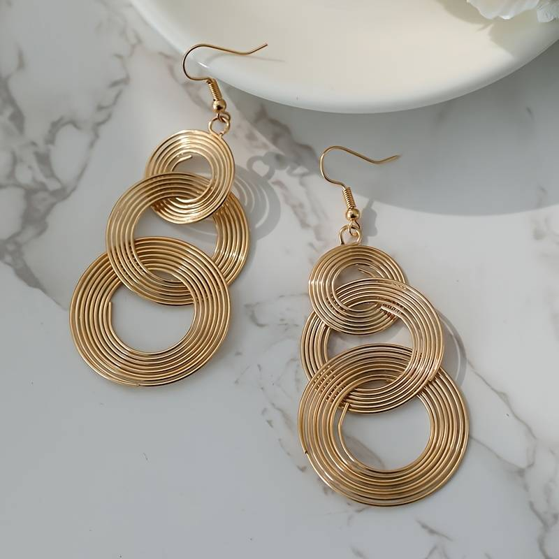 Vintage Golden Hoops Earrings