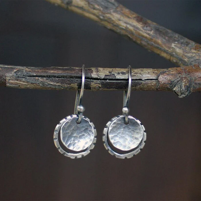 Vintage Silver Rounded Plated Earrings