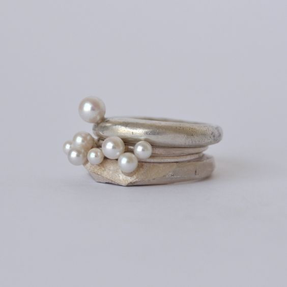 Vintage Silver & Pearl Ring