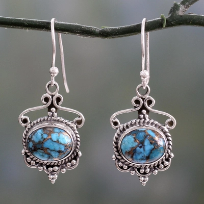 Vintage Blue Stone Earrings