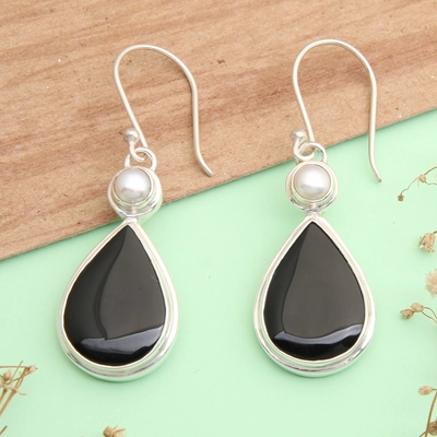 Vintage Black Drop Earrings