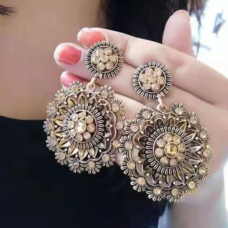 Vintage Bright Mandala Earrings