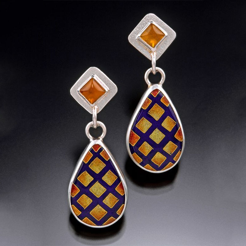 Vintage Orange Drop Earrings