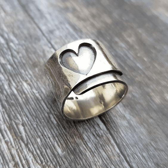 Vintage Silver Plated Heart Ring