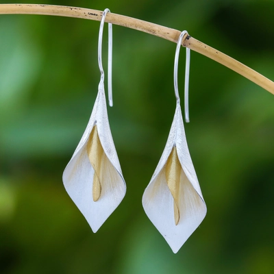 Vintage Drop Lotus Earrings