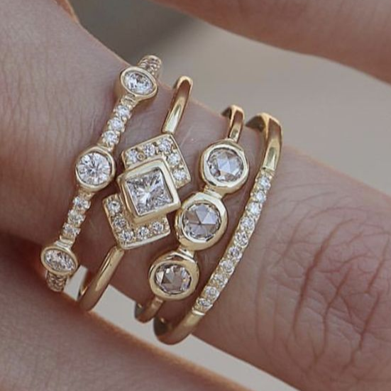 Vintage Elegant Ring Set