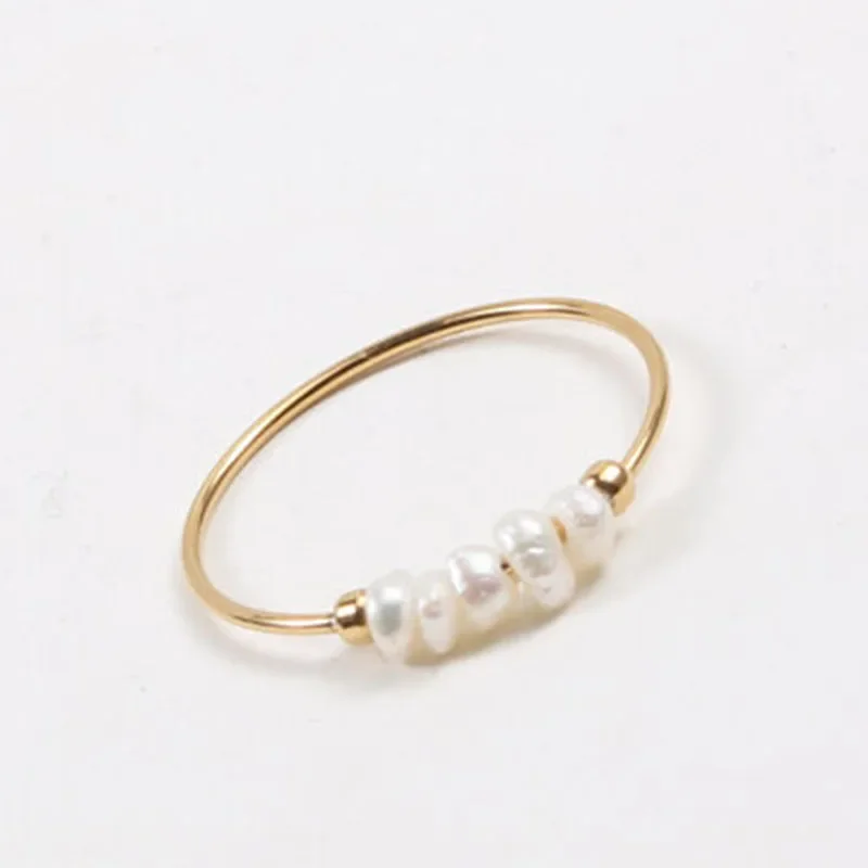 Vintage Barroque Pearl Gold Ring