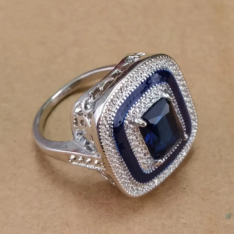 Vintage Bright Blue Ring