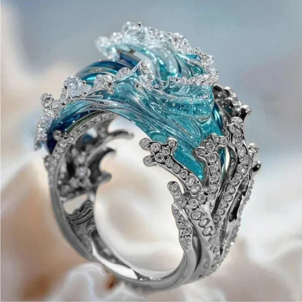 Azure Pledge Ring | White Gold