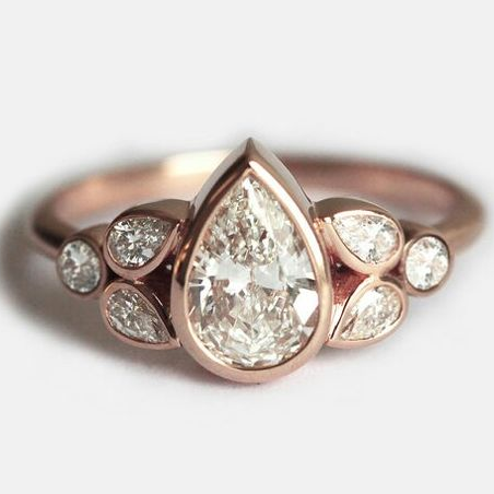 Vintage Rose Zirconia Ring