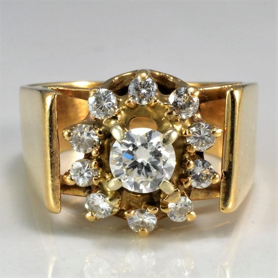 Vintage Gold Crystal Ring