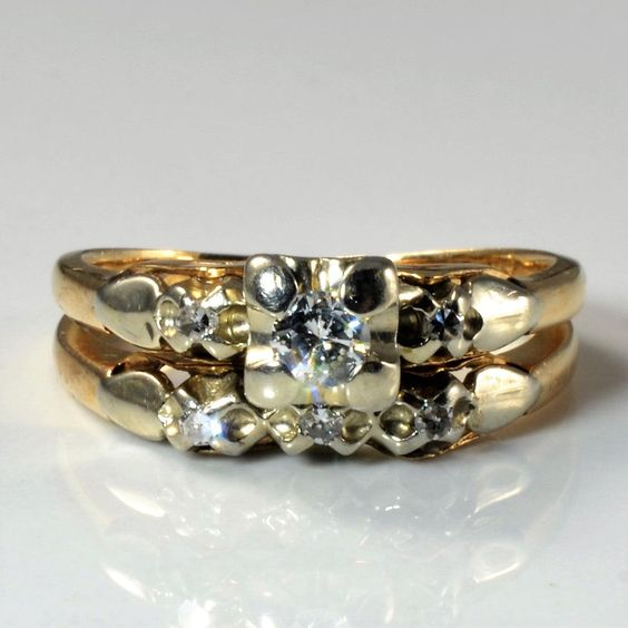 VIntage Zirconia & Gold Ring