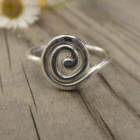 Vintage Spiral Silver Ring