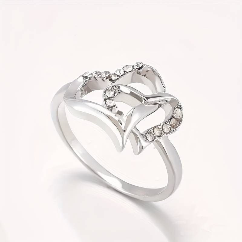 Vintage Knotted Love Zirconia Silver Ring