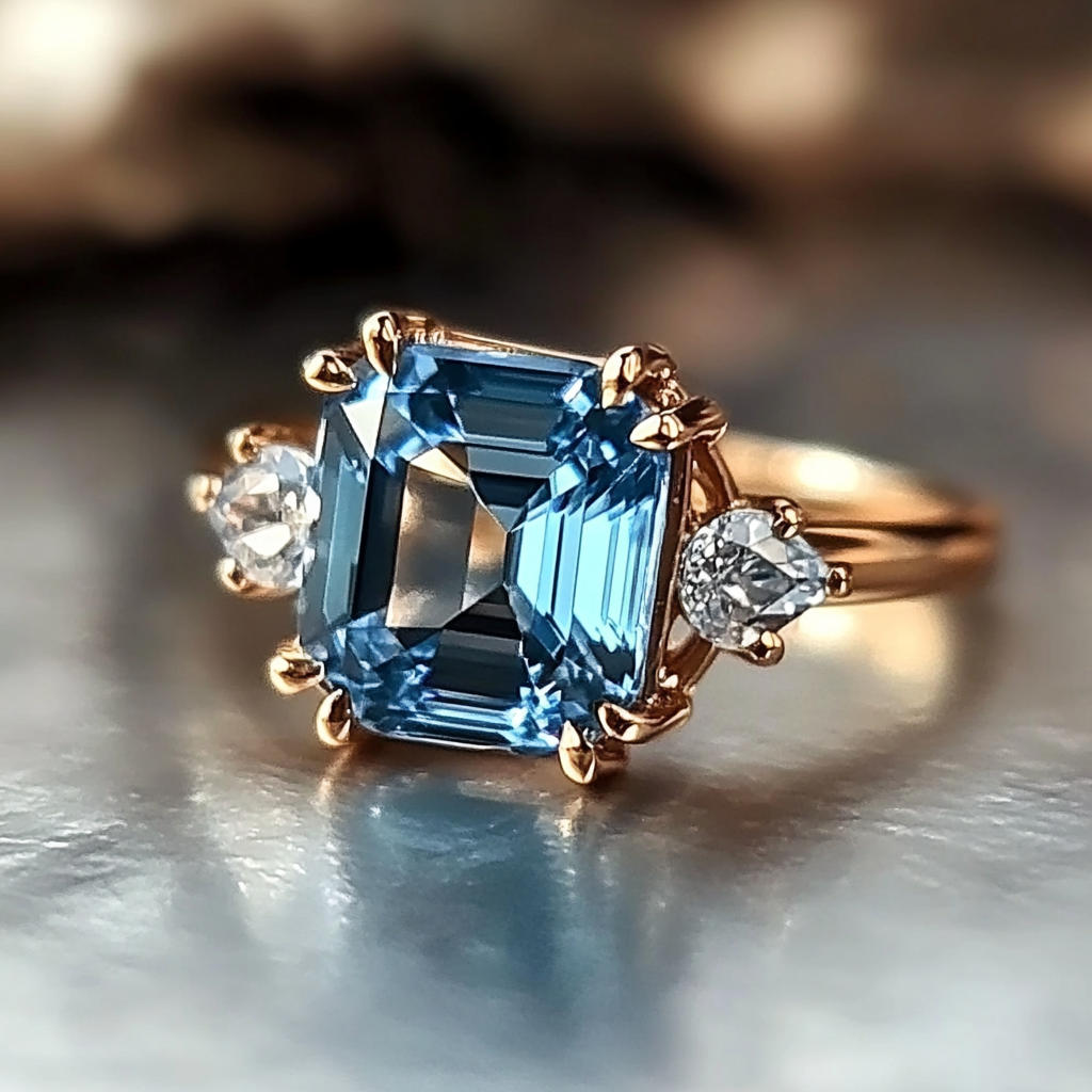 Vintage Blue Crystal Ring