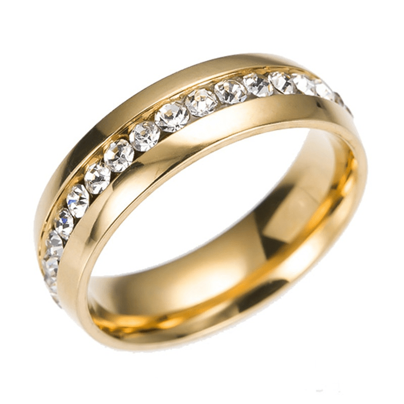 Vintage Fine Gold Zirconia Ring