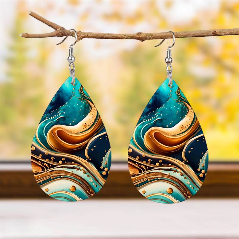 Vintage Colorful Chromatic Drop Earrings