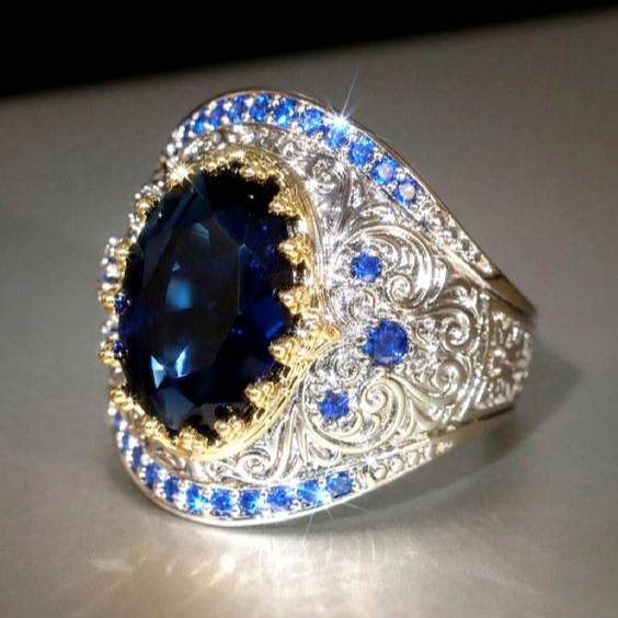 Vintage Bright Zirconia Seal Ring