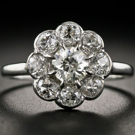 Vintage Crystalline Flower Ring