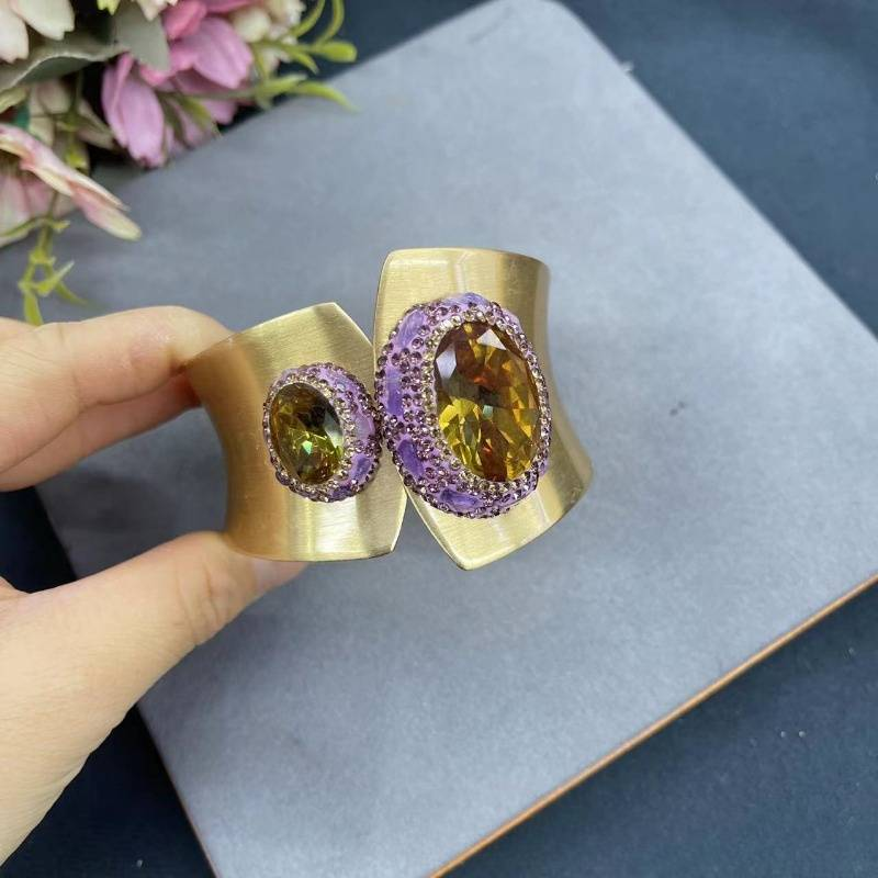 Vintage Open Purple Glass Ring