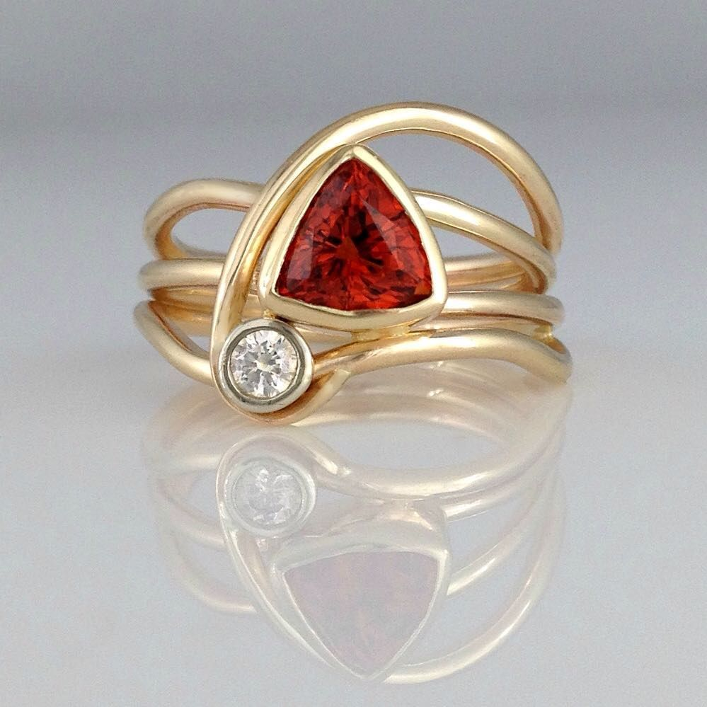 Vintage Layered Red Crystal Ring