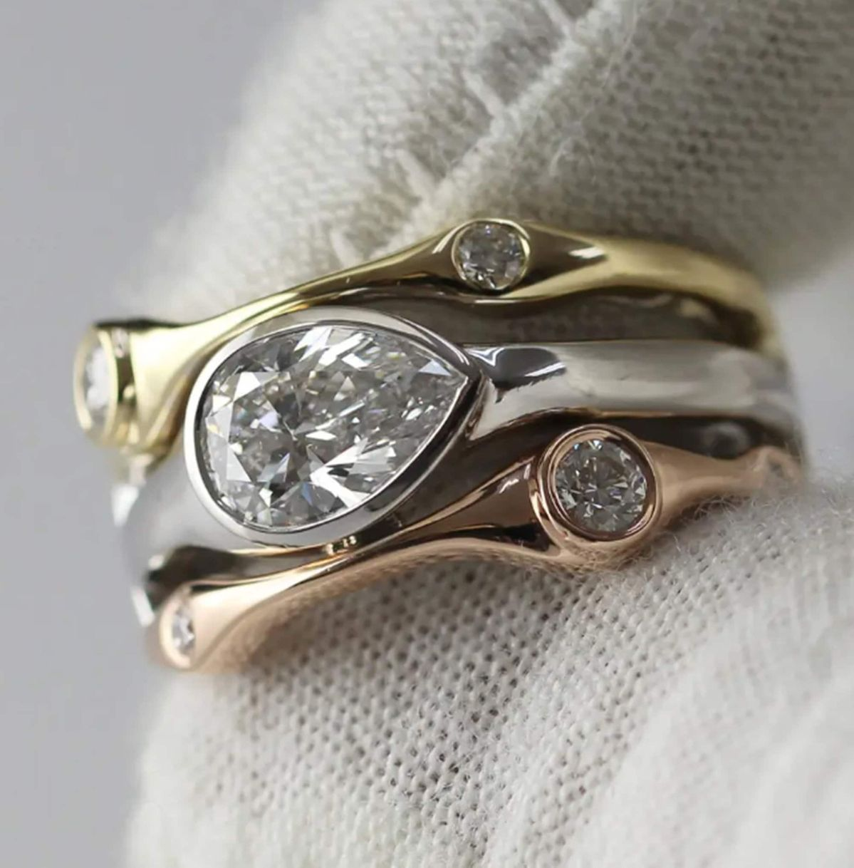 Vintage Layered Zirconia Ring